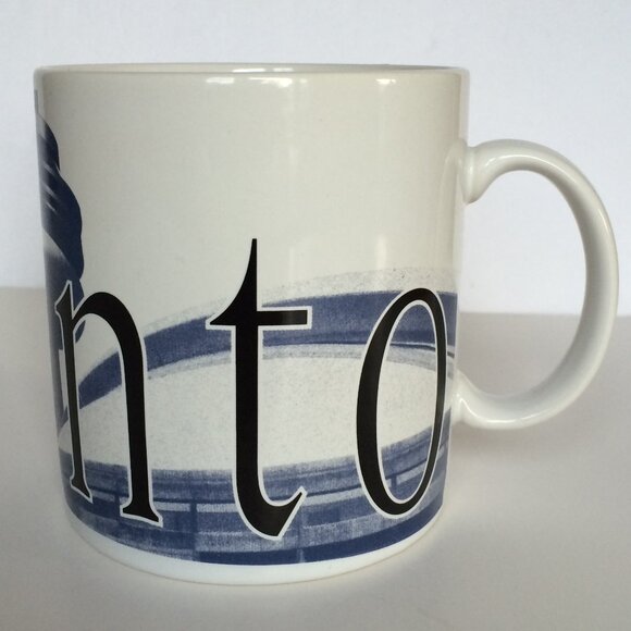 VTG 1994 Starbucks Toronto Canada City Mug Collector Series White CN Tower 16 oz - Picture 2 of 7